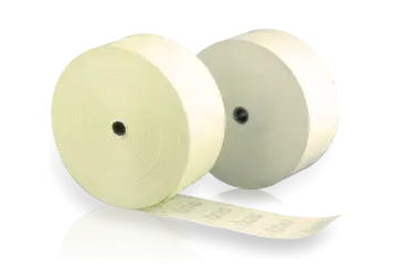 Bobina térmica de 57mm x 300m, papel de alta qualidade e impressão duradoura por até 5 anos. Compatível com diversos modelos de relógios de ponto homologados.
