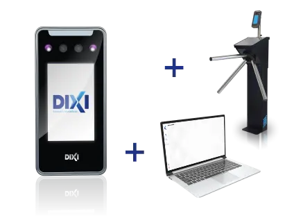 Equipamento + catraca + sistema